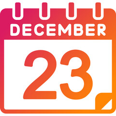 23 December Vector Icon Design