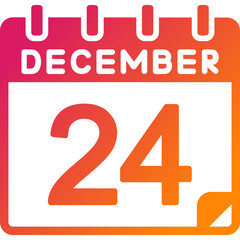 24 December Vector Icon Design