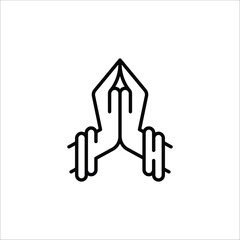 Prayer hands icon. Simple prayer hands icon for social media, app, and web design. Vector illustration