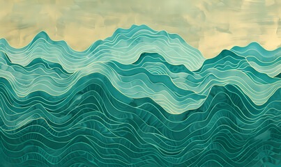 Obraz premium Chinese style, mountains, art, layers, illustration, background