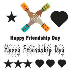 Happy Friendship Day banner Print  eps design illustrate 