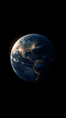 Earth rising in the vast cosmos