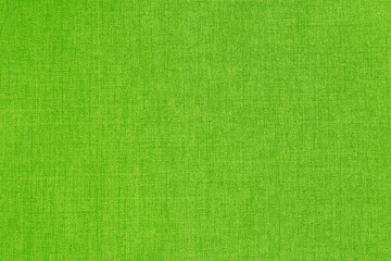 Light green linen fabric cloth texture for background, natural textile pattern.