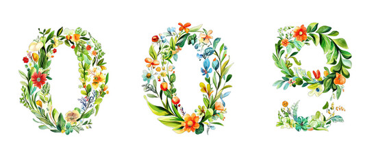 Floral Numbers 009