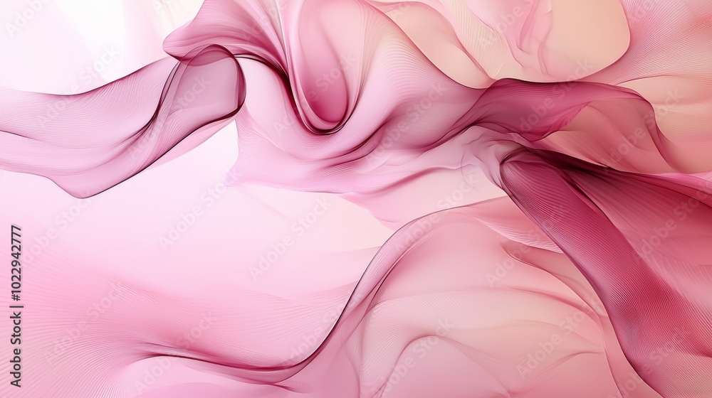 Poster pink abstract background image with wavy shapes flowing and blending, creating a sense of movement a