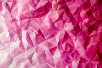 Fototapeta premium Backdrop with contemporary abstract design featuring layered pink triangles and geometric shapes. Modern geometry background. front view. Digital 3D render. wallpaper with texture.