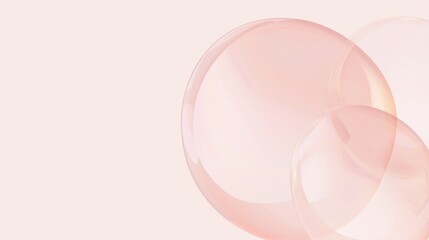 Graceful pink bubbles overlap on a serene background, creating a whimsical scene. Exuding joy and elegance, they add beauty to a modern design