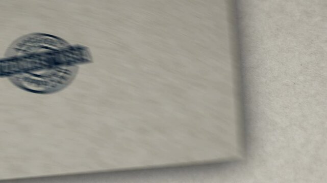 Tourist Visa approved stamp loopable and seamless animation. Hand stamping impact. Travel and tourism 3D loop concept.