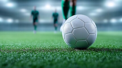 Fototapeta premium Professional soccer team practicing in a state-of-the-art facility