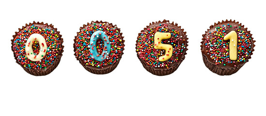 Cupcakes with Numbers 0051