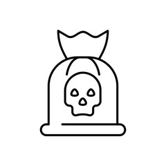 Skull Bag vector icon