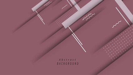 Modern Abstract Deep Red Pastel Design with Geometric Patterns and Shapes