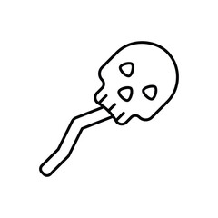 Skull Stick vector icon