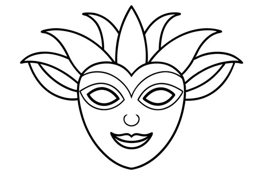 recommend clip art: 
                    Carnival mask icon, carnival mask line art vector illustration, mardi gras elements vector
                    