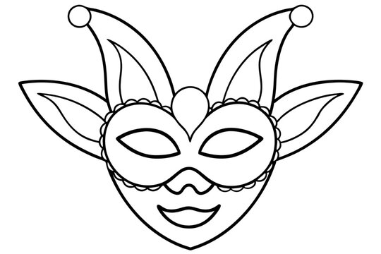 recommend clip art: 
                    Carnival mask icon, carnival mask line art vector illustration, mardi gras elements vector
                    