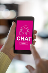 Chat concept on a smartphone