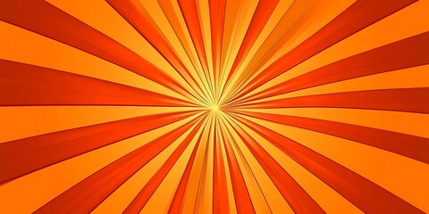Fototapeta premium Sun ray or star burst comic radial lines background with vibrant yellow and orange beams, radiant light effect for dynamic pop art designs