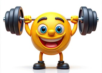 Powerful Muscles Emoji Representing Strength and Fitness for Digital Communication and Design