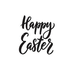 Fototapeta premium happy easter blake text on white