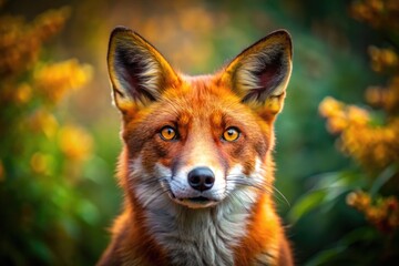 Fototapeta premium Red Fox Labrador: A Unique Blend of Playful Labrador and Stunning Red Fox Traits in One Dog