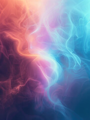 Fototapeta premium An abstract artwork featuring vibrant hues of pink, blue, and purple, seamlessly blending in fluid lines and shapes for a dynamic yet harmonious visual effect, exuding tranquility and vitality.