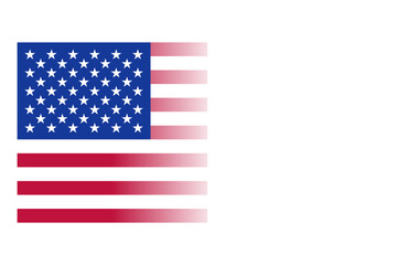 American Flag with Fading Stripes