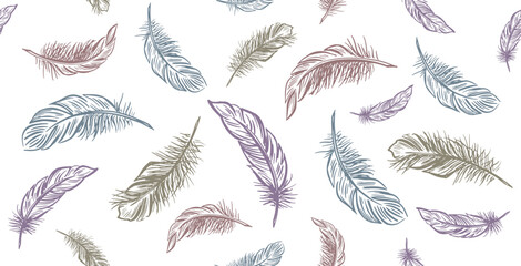 Feather Pattern on white 