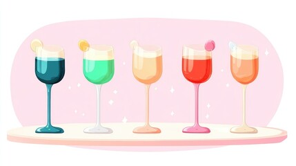 Champagne Glasses Displayed on a Neutral Table