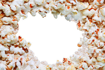 Popcorn full frame detailed background with copy space