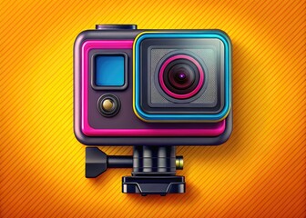 Fototapeta premium Retro 90s Font in Bold Colors Perfect for Vintage Designs, Posters, and Graphic Projects