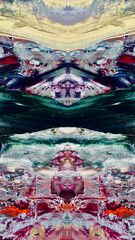 Fototapeta premium Abstract background wallpaper. Ethnic pattern. Mixtures of oil paint. Trendy hand painting canvas. Wall decor and Wall art prints Idea. 3D Texture. Art object