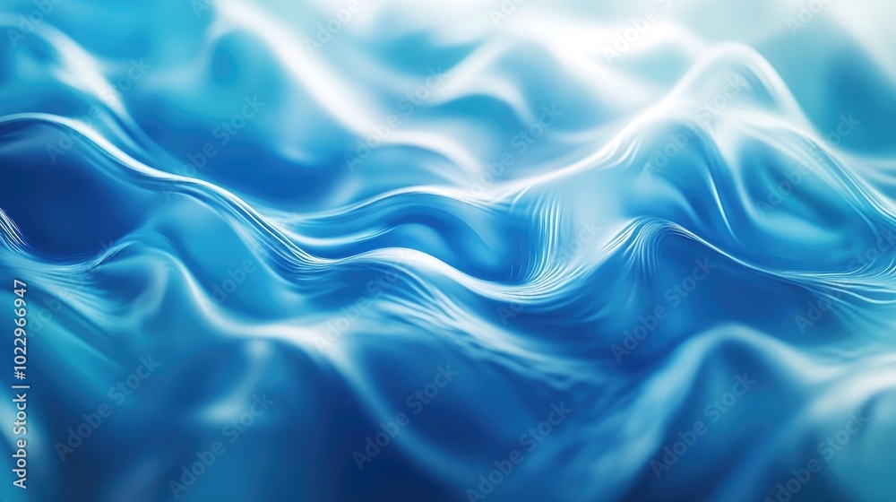 Poster abstract design element featuring vibrant blue waves suitable for various projects like cards websit