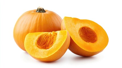 fresh pumpkin isolated on white background