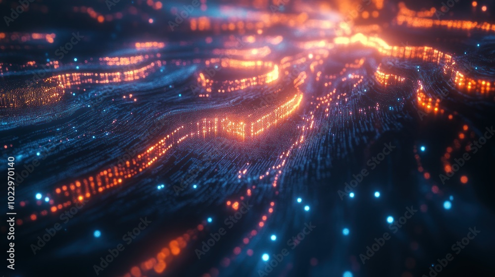 Poster ai-driven finance growth analysis, showcasing a futuristic graph with dynamic ai-generated data insi