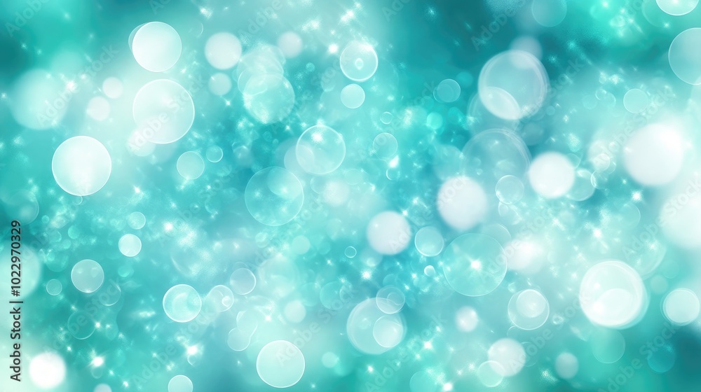 Poster Aquamarine abstract gradient background with a dreamy magical blur effect Versatile texture ideal for banners and easily editable vibrant 2D cartoon illustration