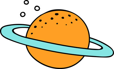 Saturn planet cartoon