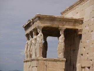 Caryatids of Erechtheion at Acropolis, Athens, Greece