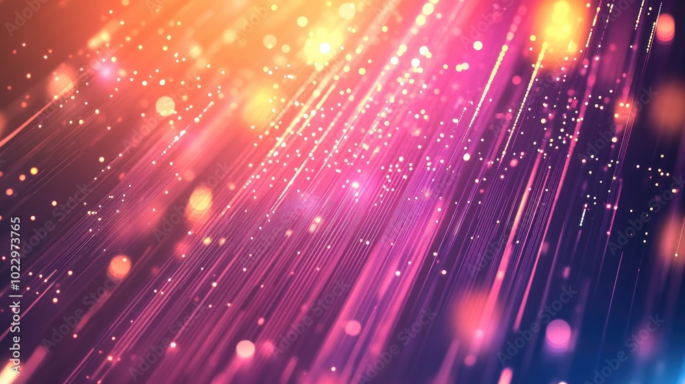 Poster Abstract Technology Background Featuring Numerous Glowing Lines And Fiber Optic Data Beams Extending Into The Distance Symbolizing Connectivity Communication And Innovation