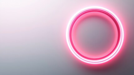 Obraz premium A pink circle with a white background