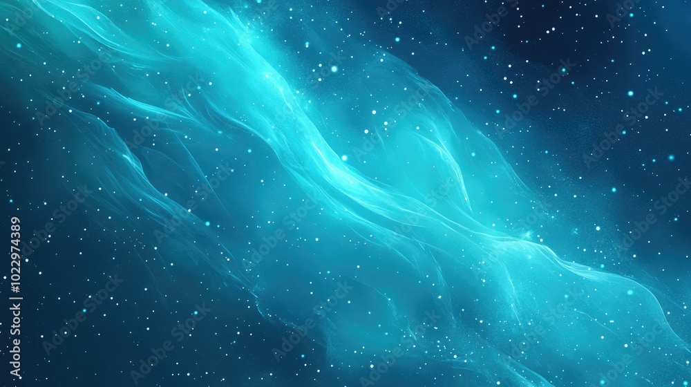Poster aquamarine abstract gradient background with a dreamy magical blur effect versatile texture ideal fo