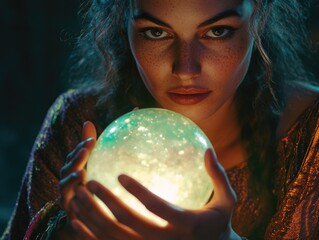Naklejka premium Fantasy: Wise Wizard Gaze