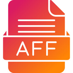 AFF File Format Vector Icon Design