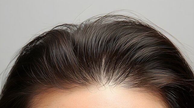 Top-down before-and-after comparison of the crown, highlighting the restoration of hair in balding spots, from noticeable thinning to full regrowth