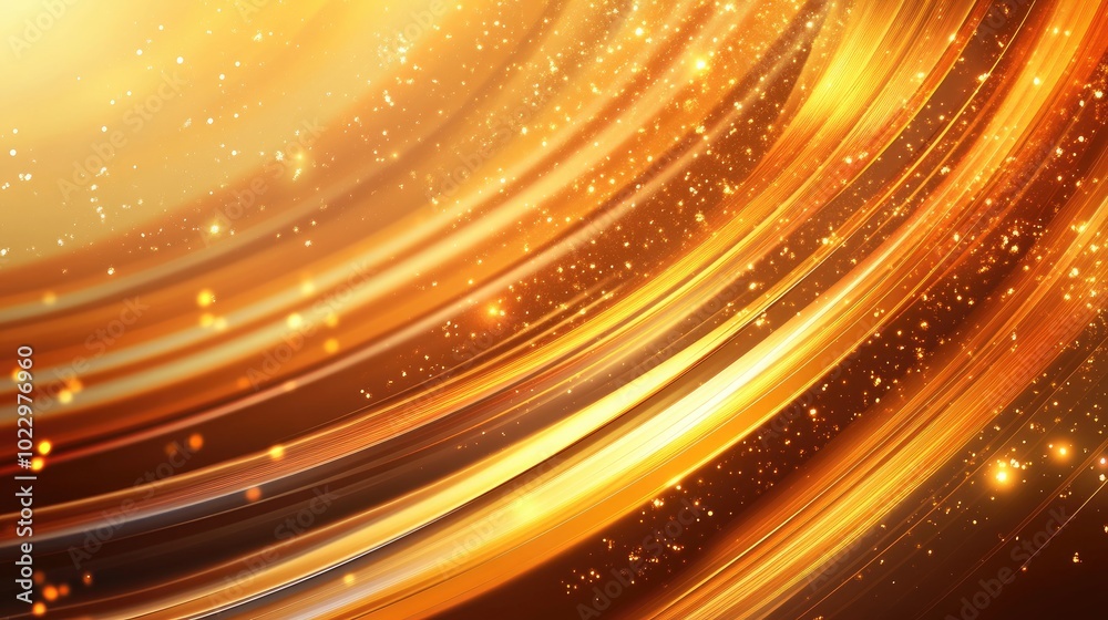 Aufkleber Abstract Golden And Orange Horizontal Lines Background With Blurred Effect And Space For Text Evoking Luxury Joy And Celebration Perfect For Festive Or Cheerful Themes