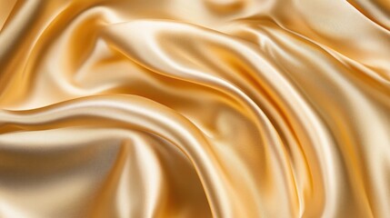 Abstract background of luxurious gold silk satin fabric