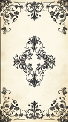 Obraz premium Ornate vintage floral border design