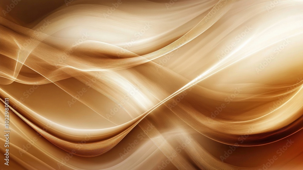 Poster abstract brown wave pattern artwork background