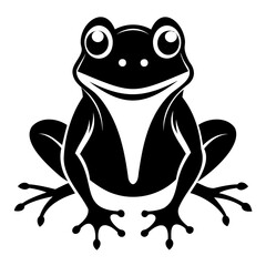 Frog vector illustration black silhouette