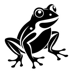 Frog vector illustration black silhouette