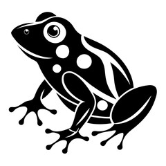 Frog vector illustration black silhouette